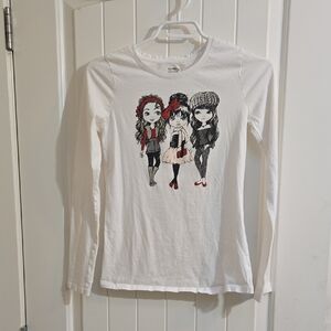 George Children Cotton White Long Sleeve Shirt with Fashion Graphic 14-16 Years